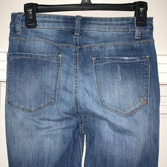 Indigo Rein Destructed Skinny Jeans Size 5 Juniors - Picture 5 of 11